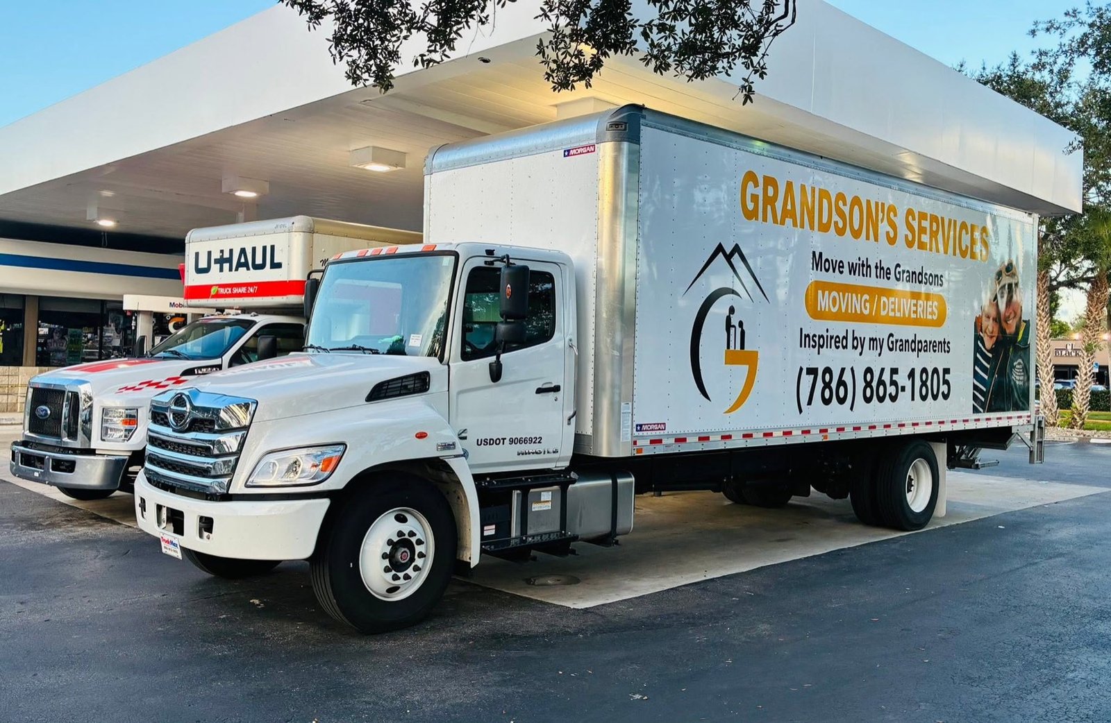 Grandson's Services branded moving truck